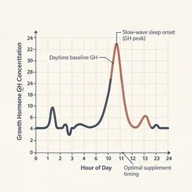 Growth hormone circadian rhythm, sleep-onset peak
